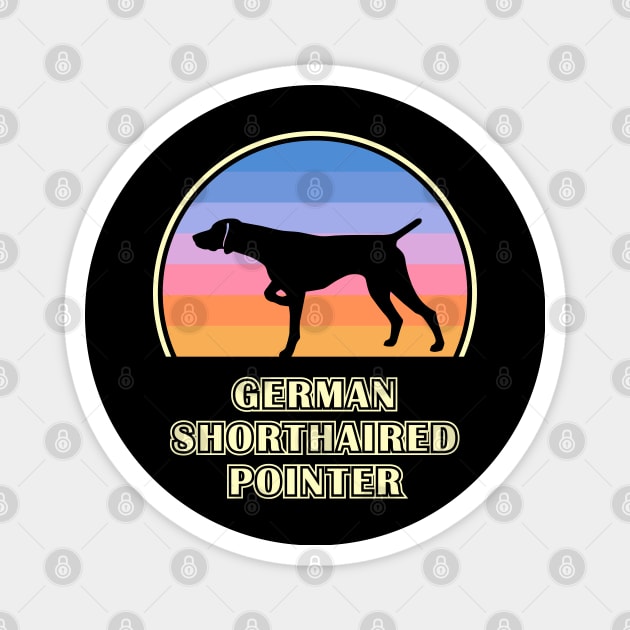 German Shorthaired Pointer Vintage Sunset Dog Magnet by millersye